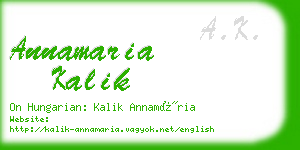 annamaria kalik business card